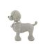 Statuette Déco Caniche Debout Sparky 15cm Argent-3