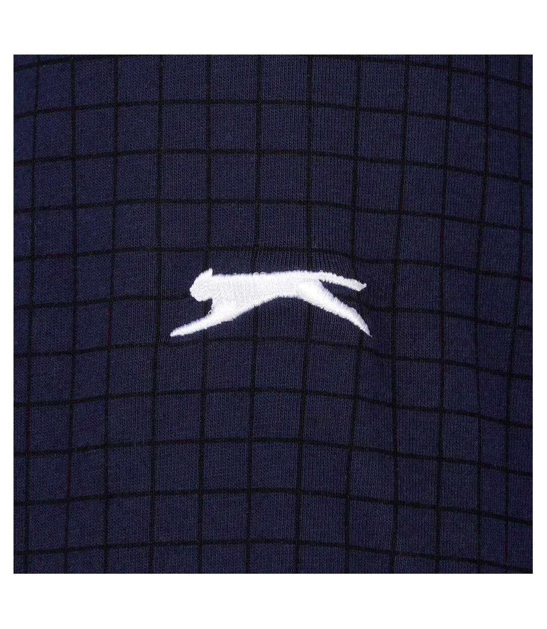 Mens Chequered Golf Polo Shirt Navy Slazenger-3