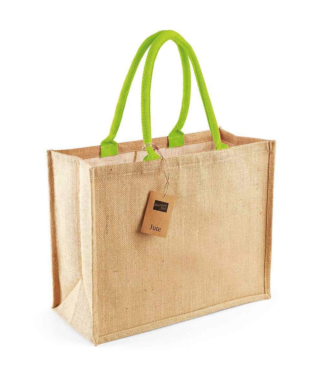 Sac de courses classic taille unique beige pâle / vert citron Westford Mill-1