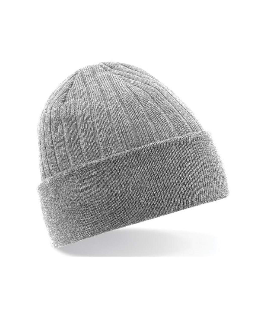Bonnet Unisexe En Thinsulate Pour Adultes Gris Chiné Beechfield-1