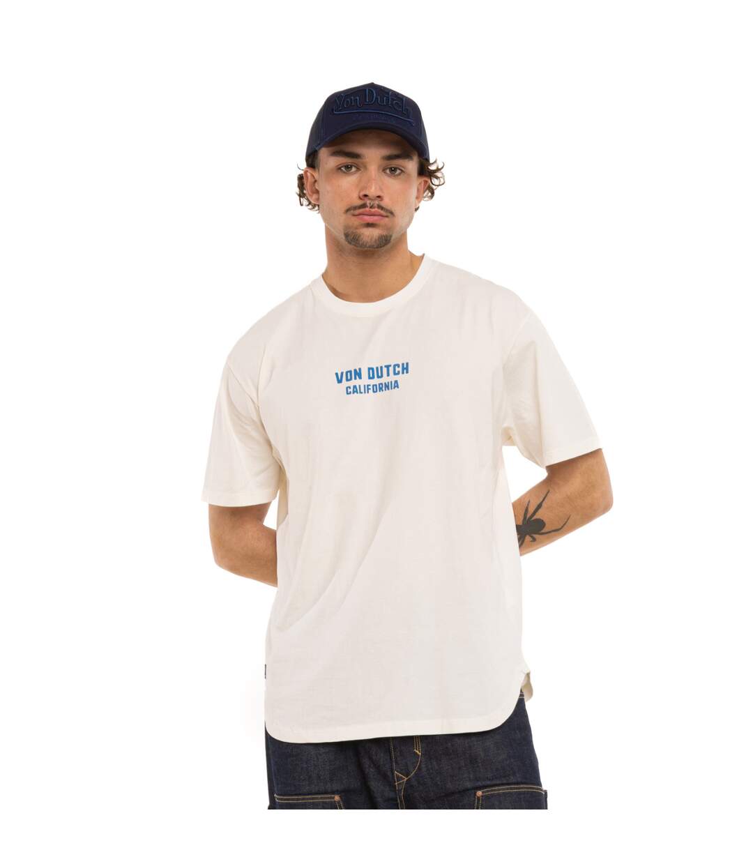 T-shirt homme comfort fit col rond en jersey Trucker Vondutch-1