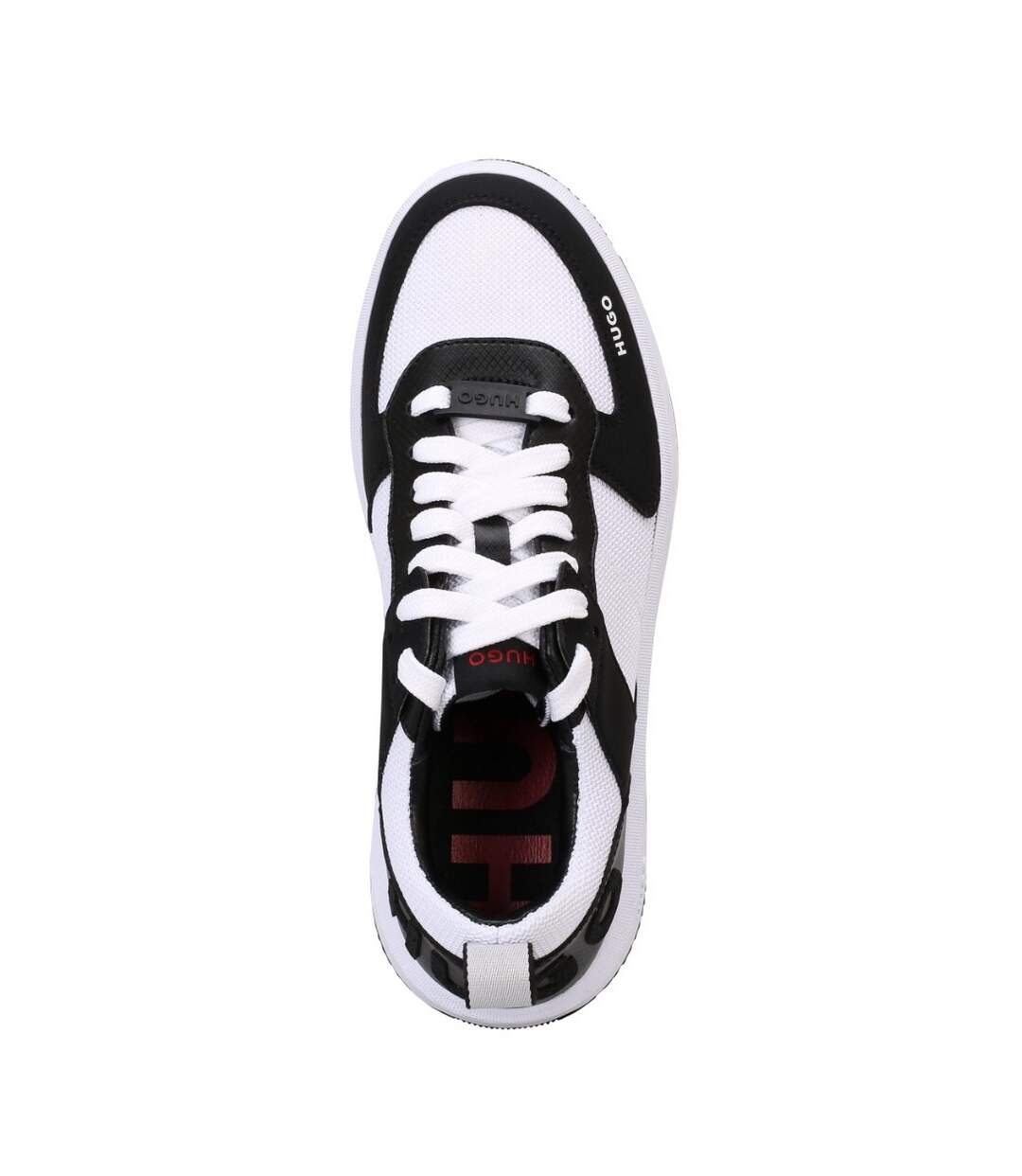 Womens/ladies Kilian Leather Trainers Pink Hugo-3