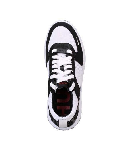 Womens/ladies Kilian Leather Trainers Pink Hugo