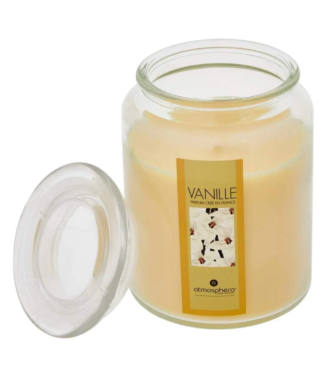 Bougie Parfumée en Verre Couvercle 510g Vanille-2