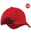 Lot de 2  casquettes à carreaux adulte rouge Beechfield