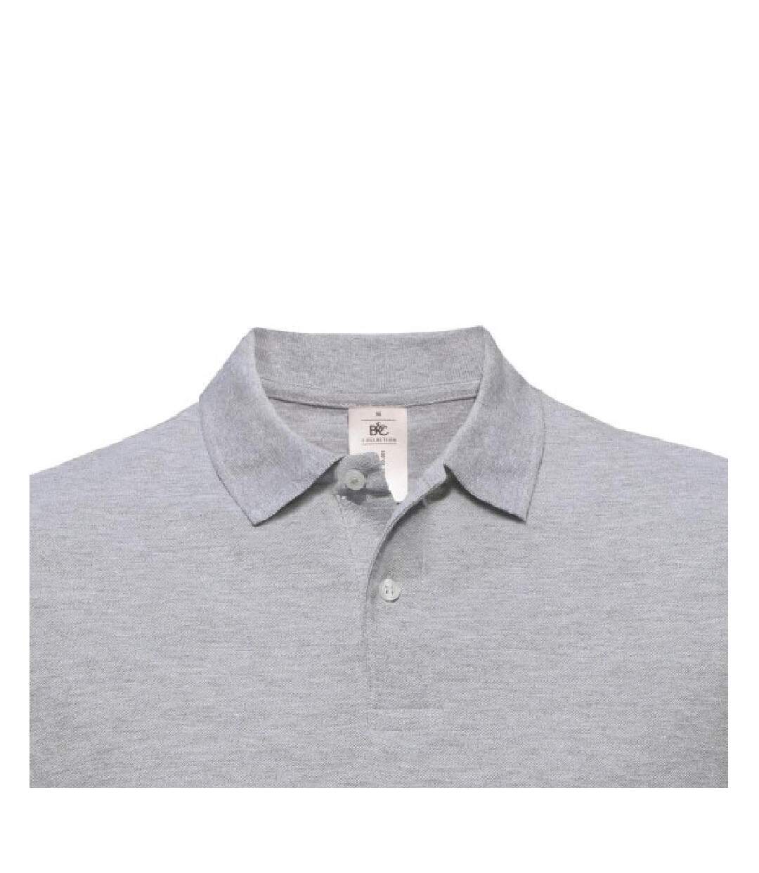 B&c Id.001 Polo À Manches Courtes Pour Hommes Gris B And C-3
