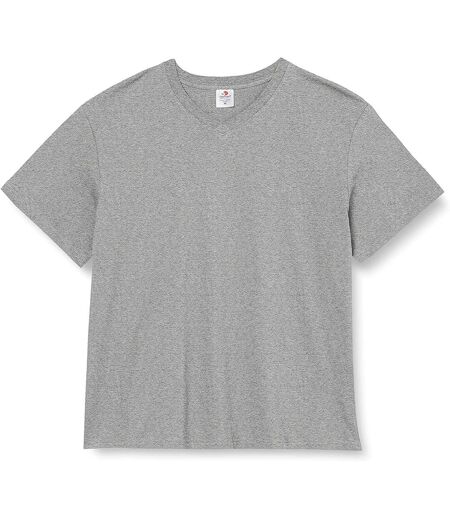 T-shirt Col V Homme Gris Chiné Stedman