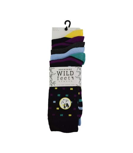 5 Pack Mens Colourful Striped Patterned Bamboo Dress Socks