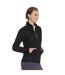 Womens/ladies Goluxe Ribbed Quarter Zip Sweatshirt Black Skechers-4
