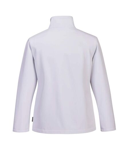 Womens/ladies Soft Shell Jacket White Portwest