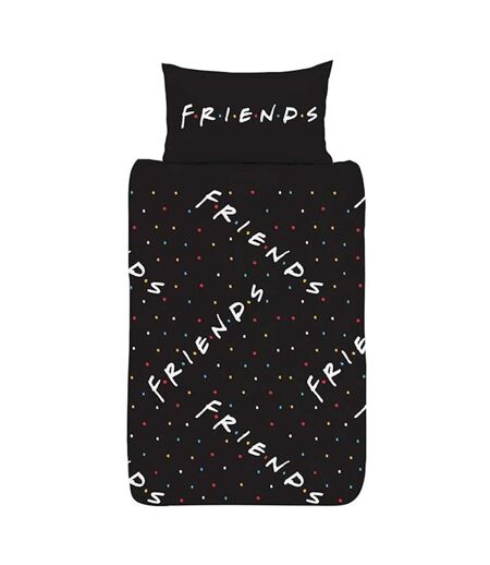 Parure De Lit Motif Logo Noir Gris Friends