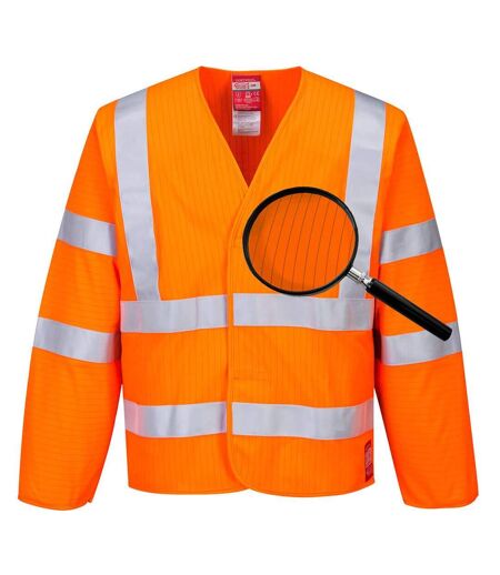 Portwest Mens Hi-Vis Flame Resistant Anti-Static Safety Jacket (Orange) - UTPW964
