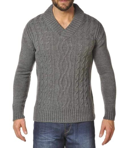 Pull col croisé 30% laine PILOT1