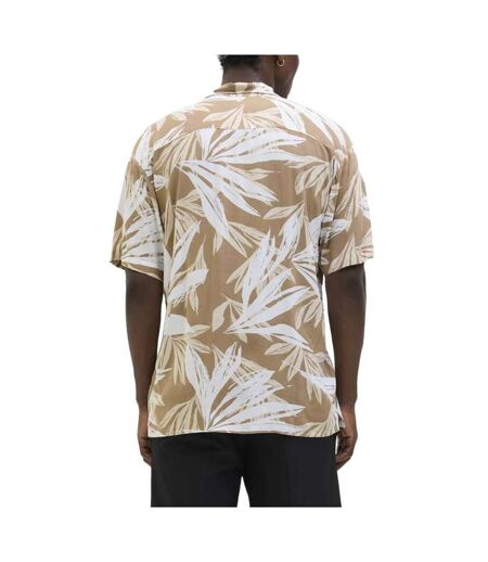 Chemise beige/blanche homme jack & jones jjejeff