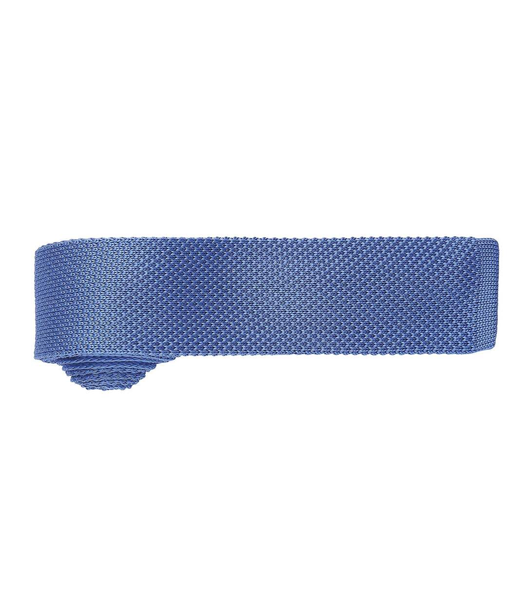 Premier Mens Slim Textured Knit Effect Tie (Mid Blue) (One Size) - UTRW5241-2