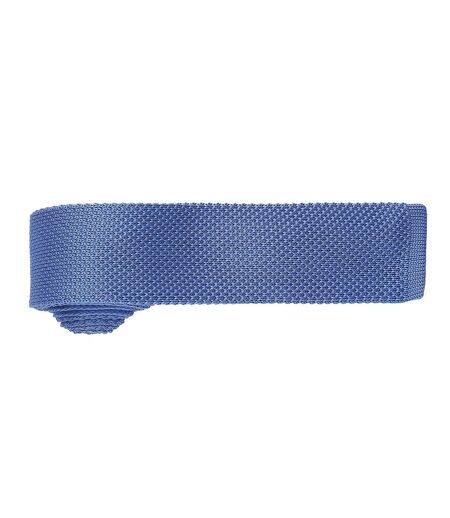 Premier Mens Slim Textured Knit Effect Tie (Mid Blue) (One Size) - UTRW5241