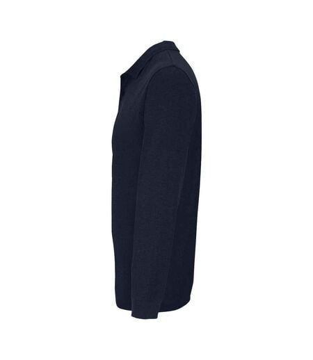 Unisex Adult Planet Long-sleeved Polo Shirt French Navy SOLS