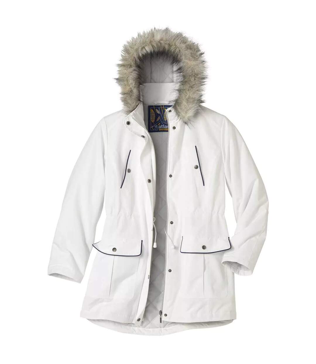 Parka femme blanc cassé Atlas For Women-1