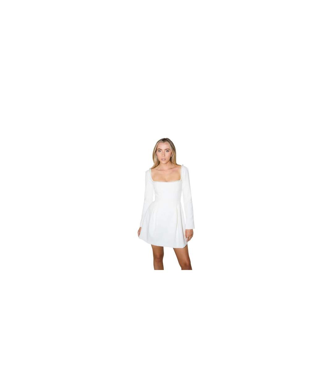 Robe Courte Motif/style Perle The Ultimate Femme Blanc Odd Muse-1
