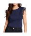 T-Shirt marine femme morgan fleurs-1