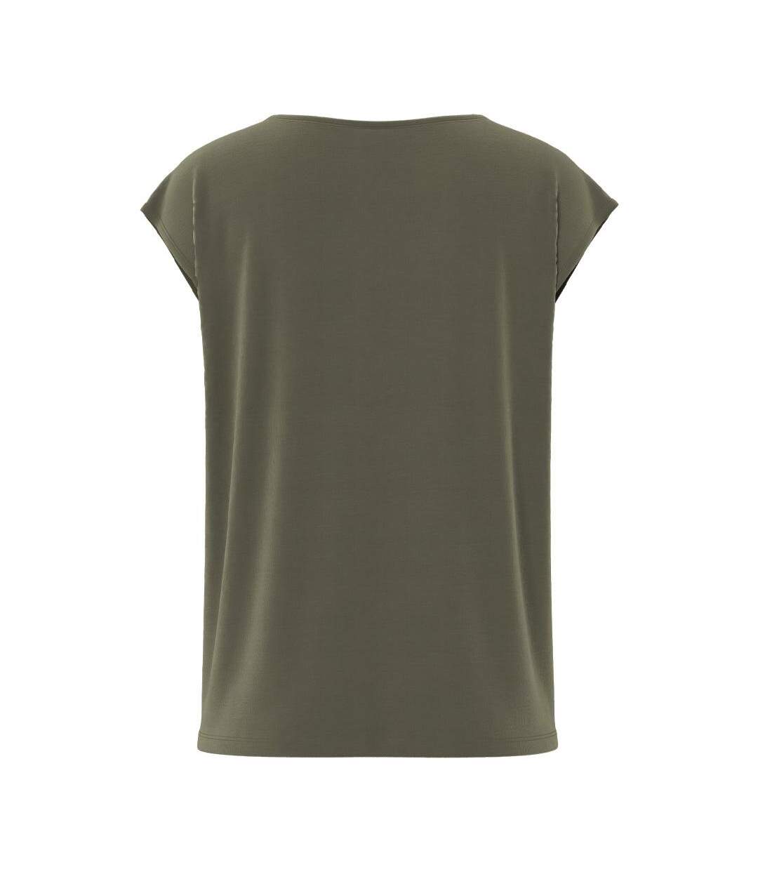 T-Shirt kaki femme pieces kamala-2