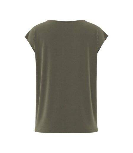 T-Shirt kaki femme pieces kamala