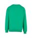 Mens crew neck plain sweatshirt grass green Build Your Brand-2