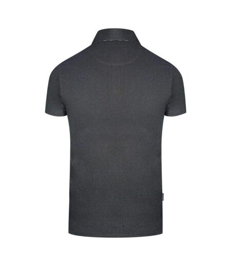 Polo Motif Signature Adulte Noir Aquascutum