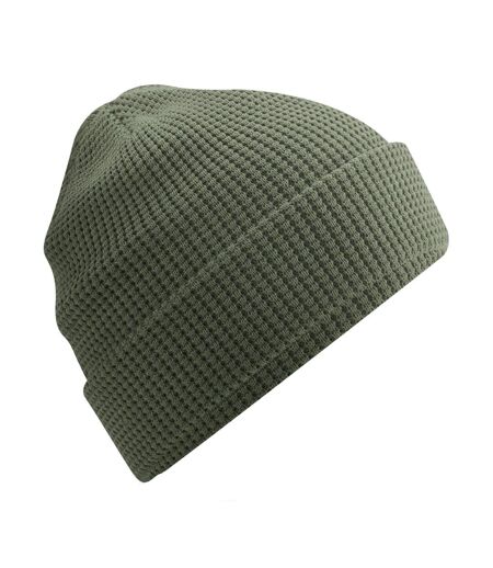 Bonnet En Coton Biologique Gaufré Vert Kaki Beechfield