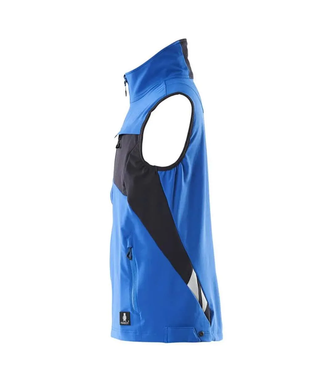 Mens Accelerate Two Tone 4 Way Stretch Lightweight Gilet Azure Blue Dark Navy Mascot-4