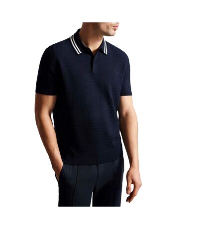 Mens Mahana T-stitched Regular Polo Shirt Navy Ted Baker