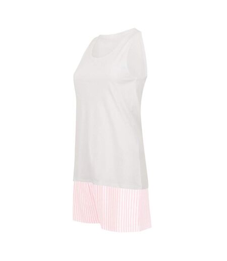 Ensemble de pyjama court femme blanc / rose Towel City