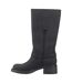 Womens/ladies Nash Tall Biker Boots Black Rocket Dog-4