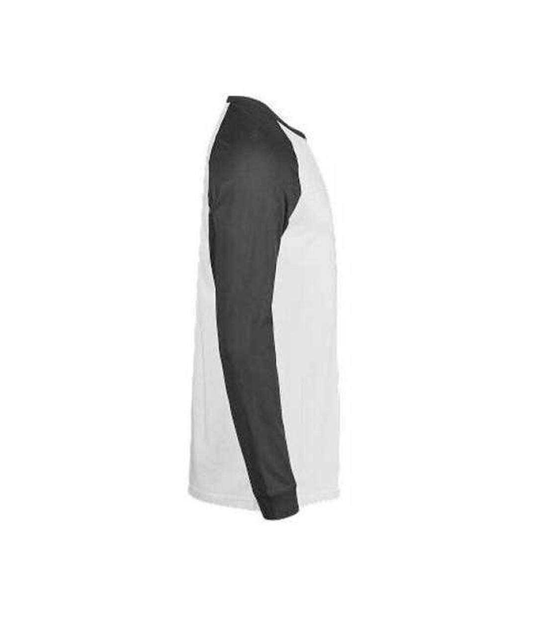 T-shirt Manches Longues Baseball Unlabeled Homme Blanc Noir Tee Jays-4