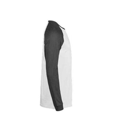 T-shirt Manches Longues Baseball Unlabeled Homme Blanc Noir Tee Jays