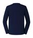 Unisex adult classic long-sleeved t-shirt french navy Russell