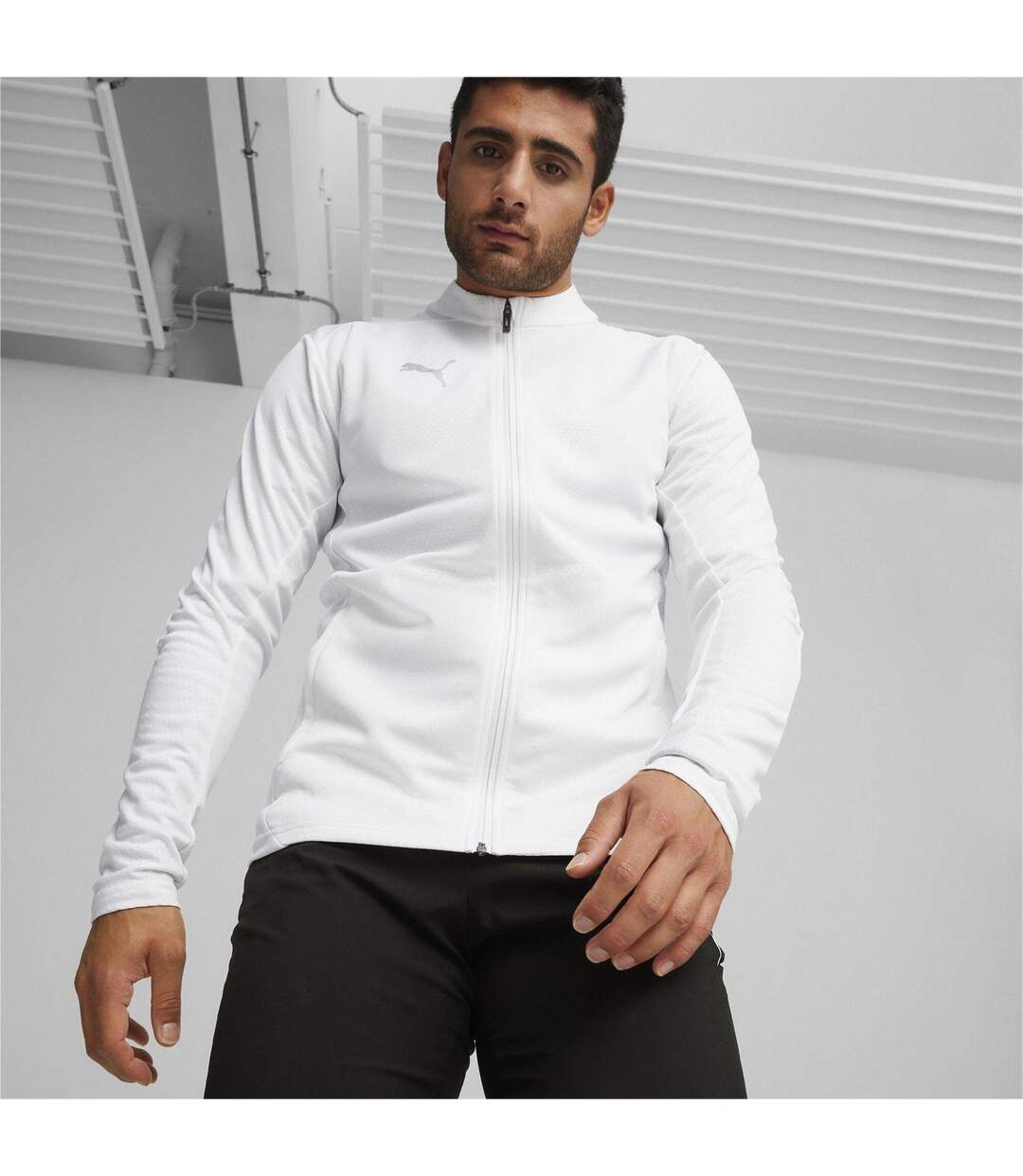 Mens Teamgoal Jacket White Silver Puma-3