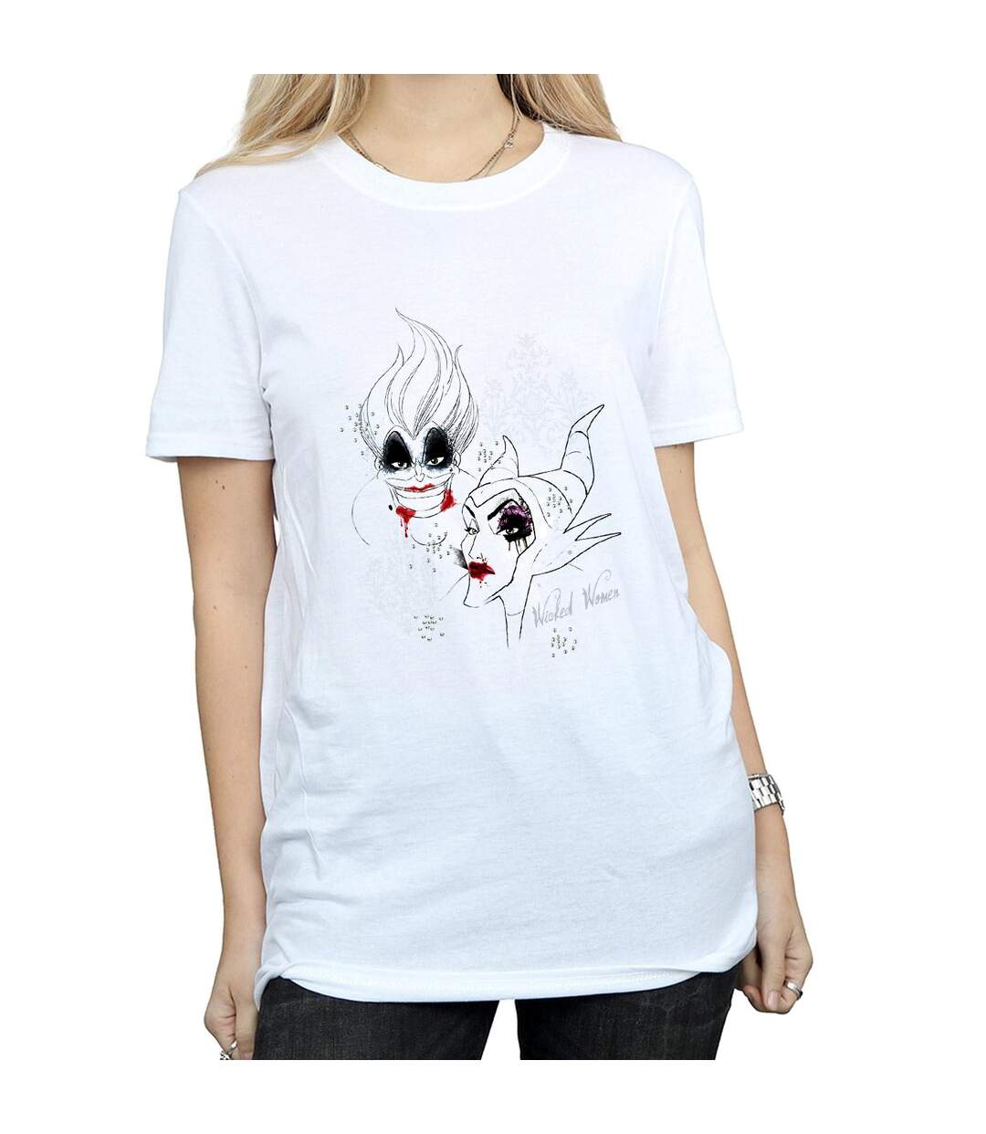 Disney - T-shirt VILLAINS WICKED WOMEN - Femme (Blanc) - UTBI16884-3