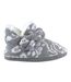 Pantoufles Botte Femme Tricot Épais Doublé Polaire-3