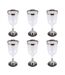 Lot de 6 Verres à Vin Réutilisable Liseré 18cl Argent-1