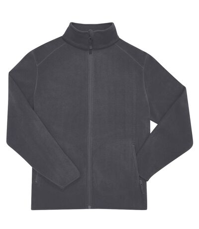 Unisex adult reset polar fleece jacket dark grey B&C