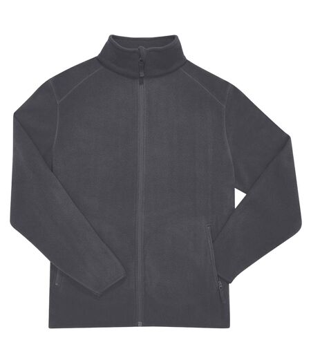 Unisex adult reset polar fleece jacket dark grey B&C