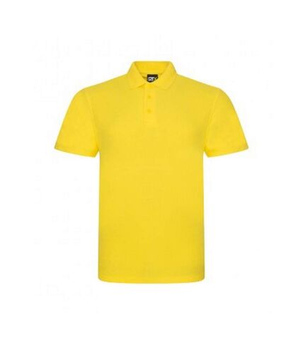 PRO RTX Mens Pro Pique Polo Shirt (Yellow)