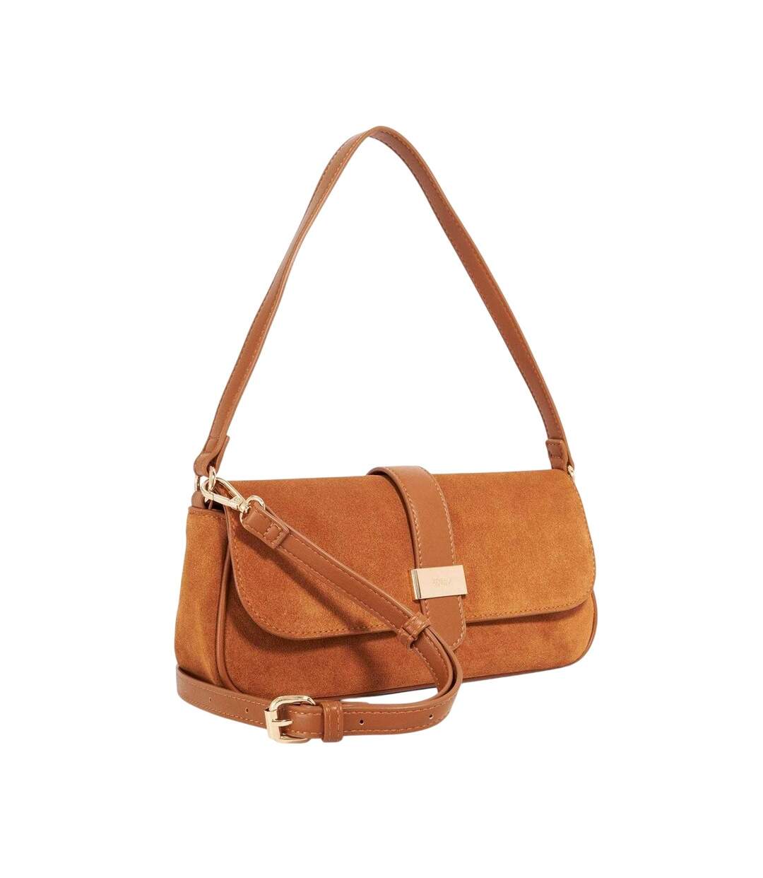 Delsees Suede Shoulder Bag One Size Tan Dune London-3