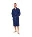 Robe De Chambre Motif/style Uni Homme Bleu Marine Keanu-1
