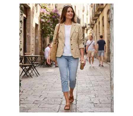 Veste tissu extensible femme MAYFLOWER SE1080 : le confort stretch au service de votre élégance