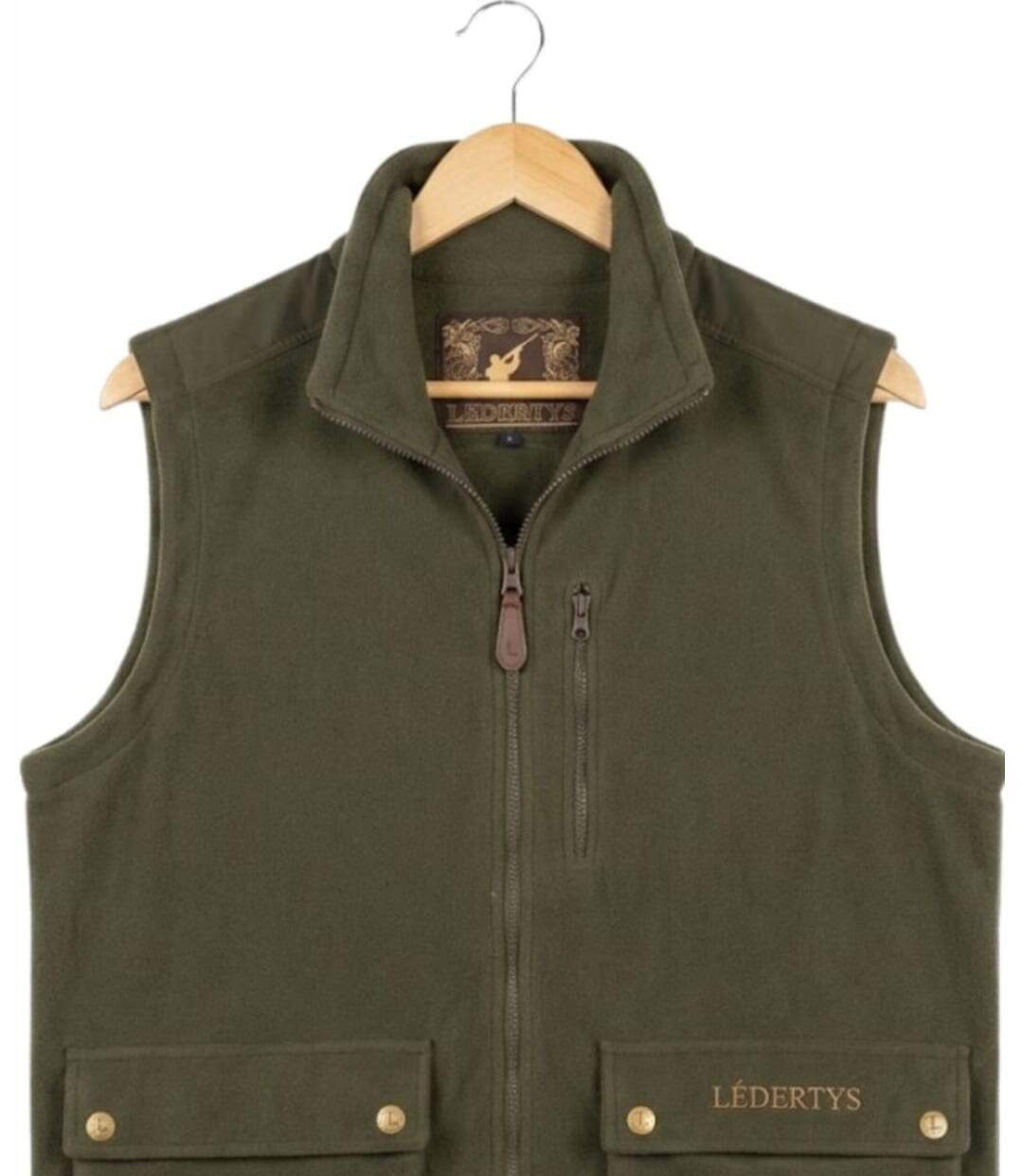 Gilet de chasse polaire LEDERTYS LY0304 Kaki – Chaleur, Robustesse et Liberté de Mouvement-2