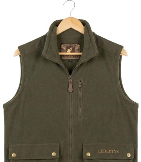 Gilet de chasse polaire LEDERTYS LY0304 Kaki – Chaleur, Robustesse et Liberté de Mouvement