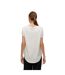Womens/ladies Bella Scoop Neck Regular T-shirt Snow White Vero Moda-3