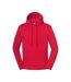 Sweat Uni À Capuche Iconic Premium Adulte Rouge Fruit Of The Loom-1